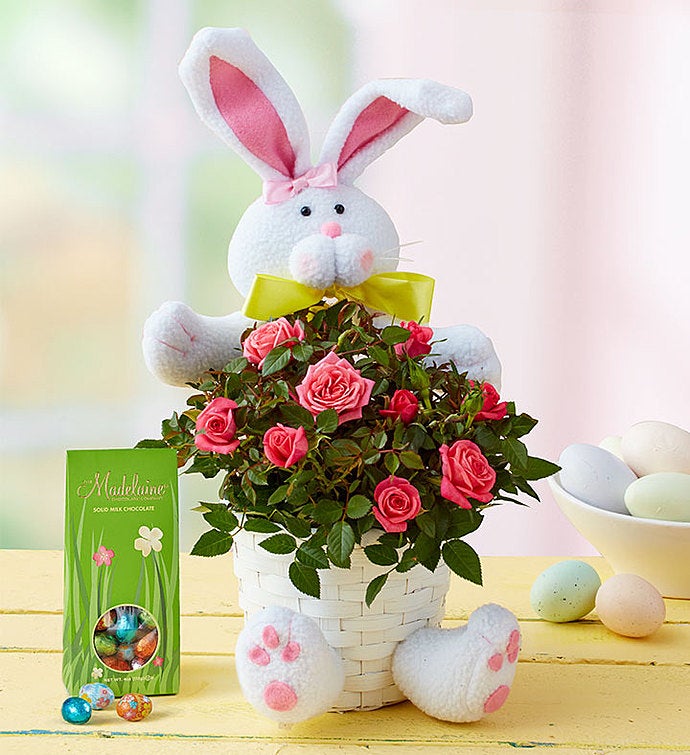 Easter Bunny Blooms With Chocolate Foil Eggs