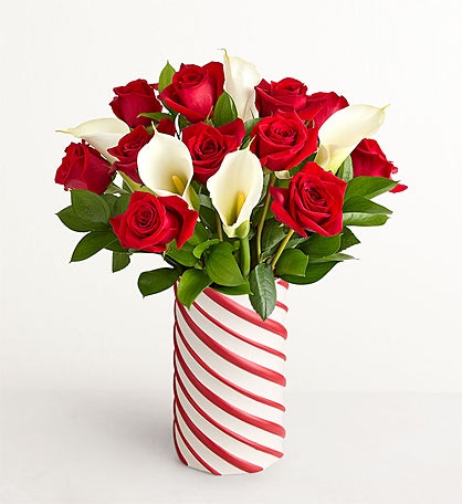 Peppermint Twist Rose and Calla Lily Bouquet™