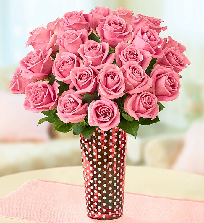 Pretty in Pink Rose Bouquet, 12-24 Stems