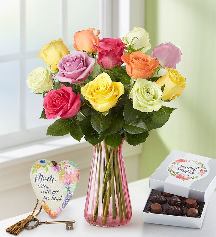 One Dozen Assorted Roses for Mother’s Day