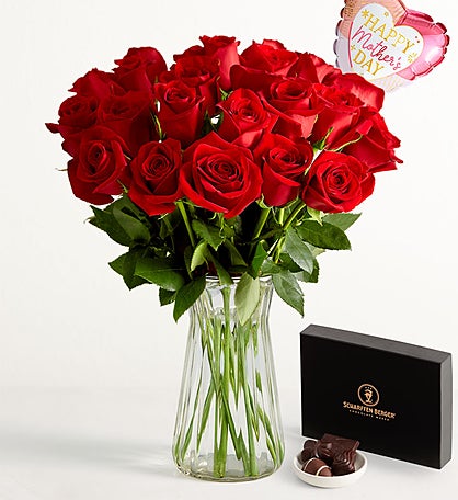 Red Roses with Chocolate