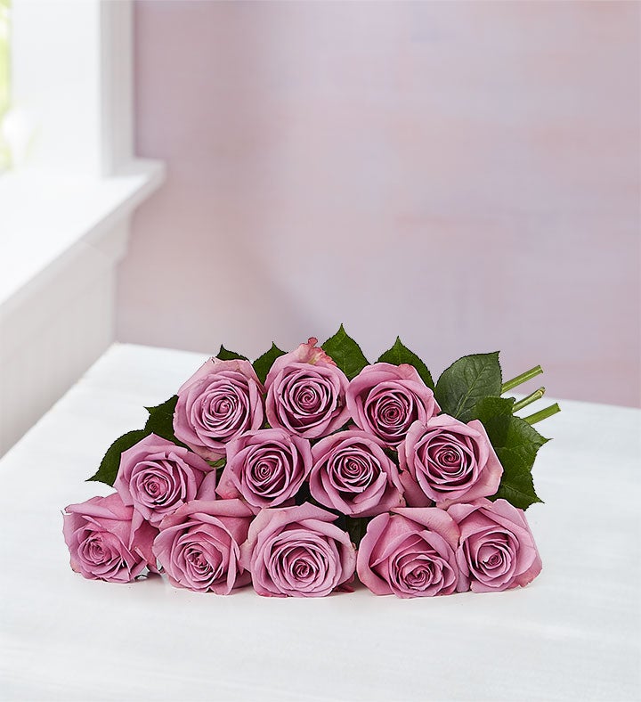 Lovely Lavender Roses for Mom, 12 Stems, Bouquet Only