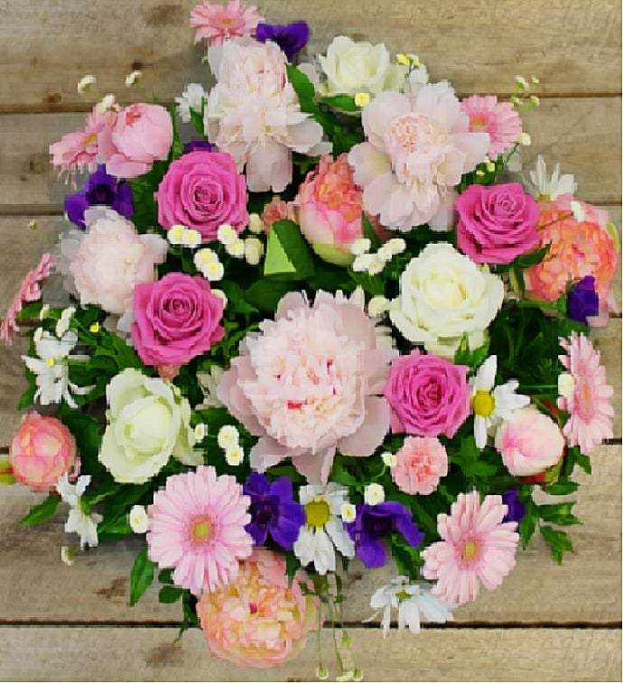 Large Pink & White Sympathy Wreath