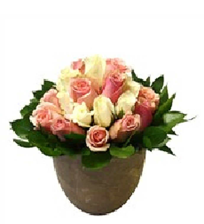 Pink and White Rose Arrangement