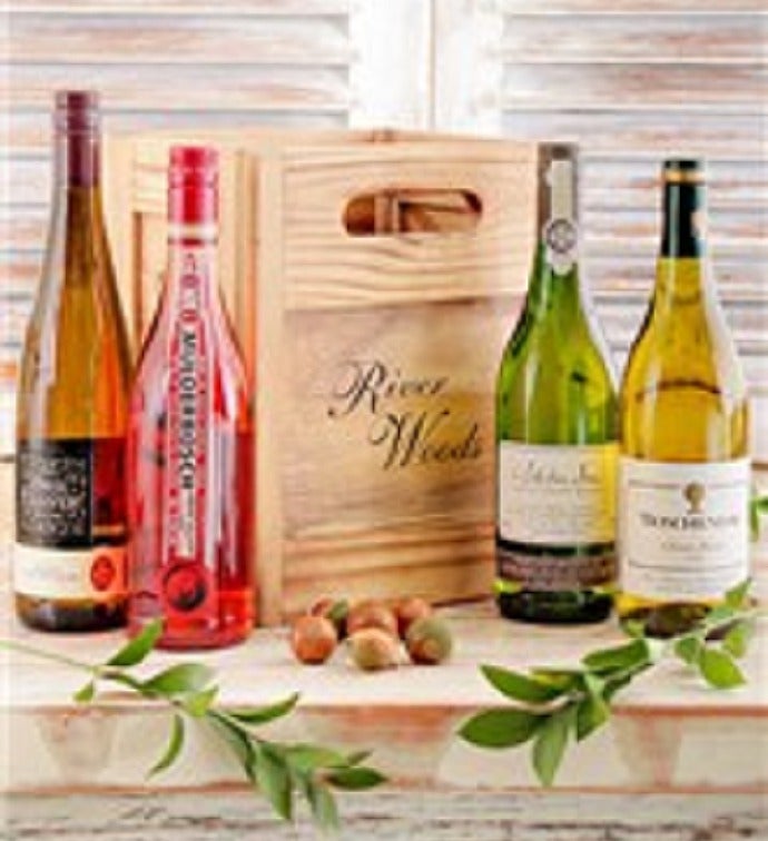 Variety of Wines in a Wooden Crate