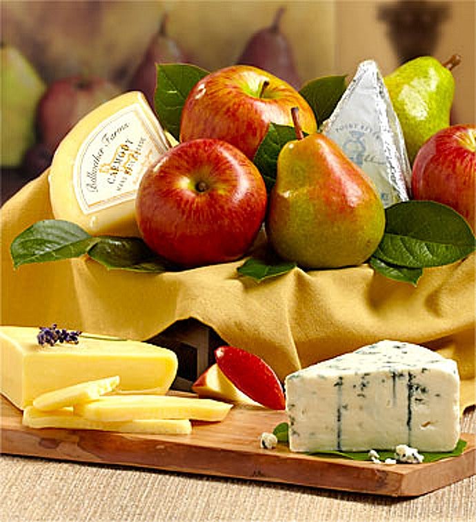 Fresh Fruit & Cheese Gourmet Gift Basket