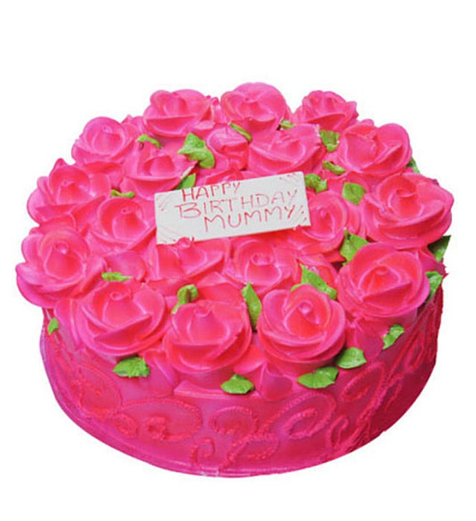 Brimming with Roses Eggless Cake