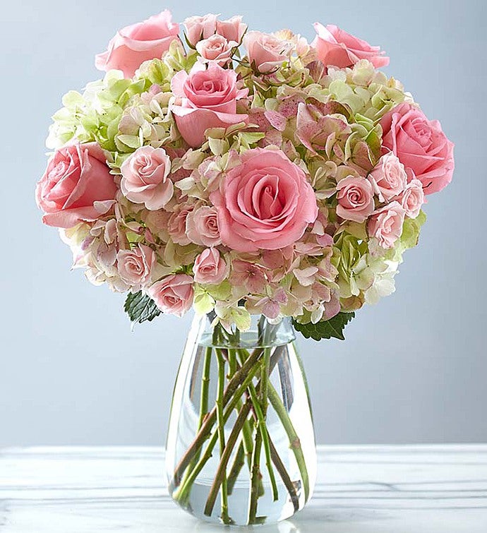 Premium Rose and Hydrangea Bouquet for Sympathy