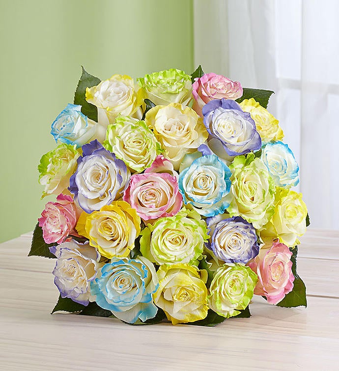 Easter Egg Roses 24 Stems, Bouquet Only