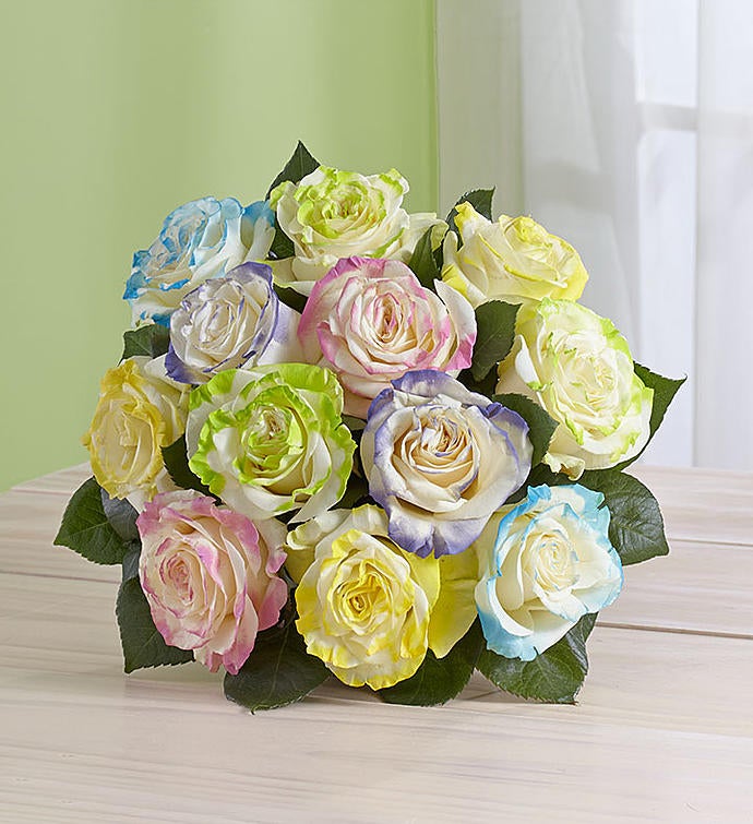 Easter Egg Roses 12 Stems, Bouquet Only