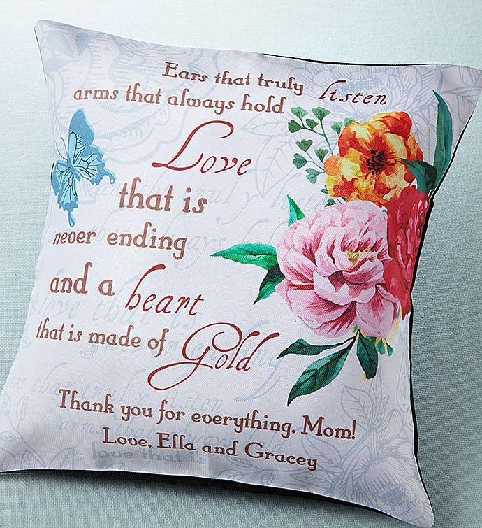 Personalized Mother's Day Throw and Pillow Set Pillow