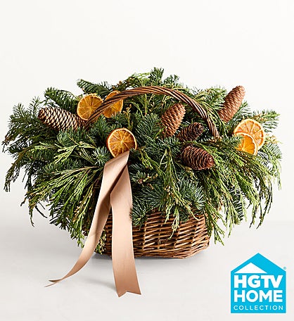 Fresh Evergreen Basket