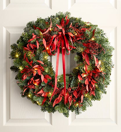 Fresh Evergreen Christmas Wreath-20"
