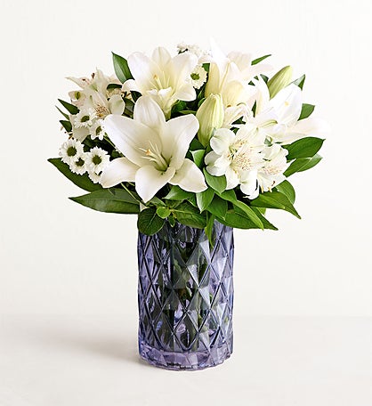 White Lily Bouquet for Sympathy