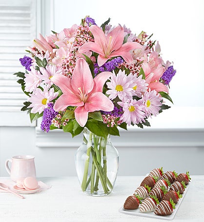 Floral Treasures™ Bouquet with Strawberries