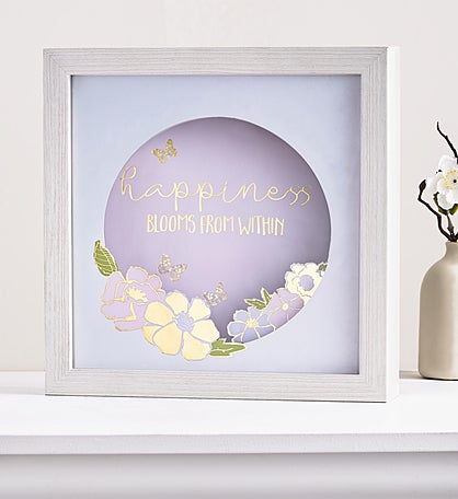 Happiness Blooms Shadow Box