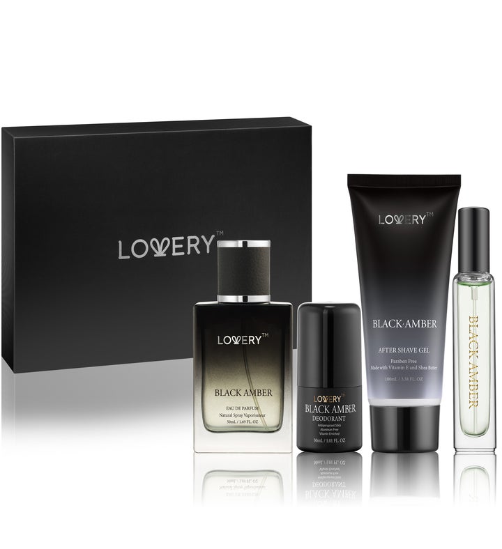 Black Amber Bath and Body Care 4pc Mens Set