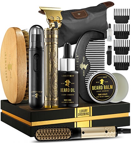 Luxury Mens Beard Grooming Kit 9pc Gift Set