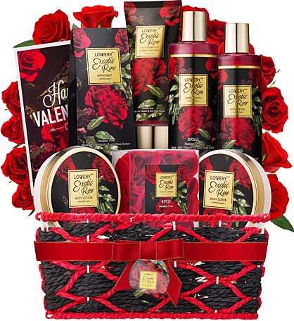 Exotic Rose Spa Set -13pc Self-Care Bath Set