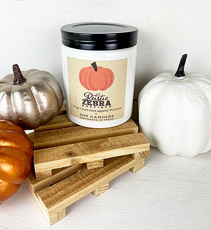 10oz Pumpkin Chai Candle in White Farmhouse Jar