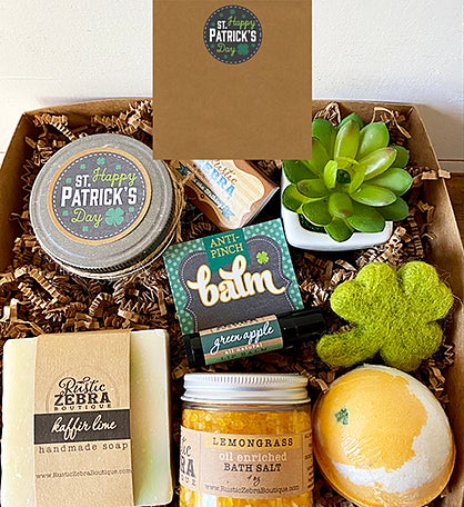 St Patricks Day Succulent Spa Gift Box