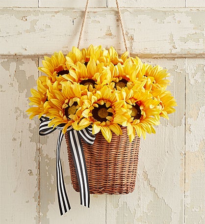Sunflower Hanging Basket
