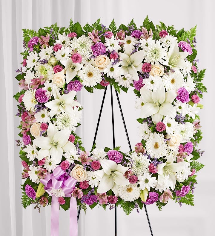 Sentimental Solace Wreath™ - Lavender & White