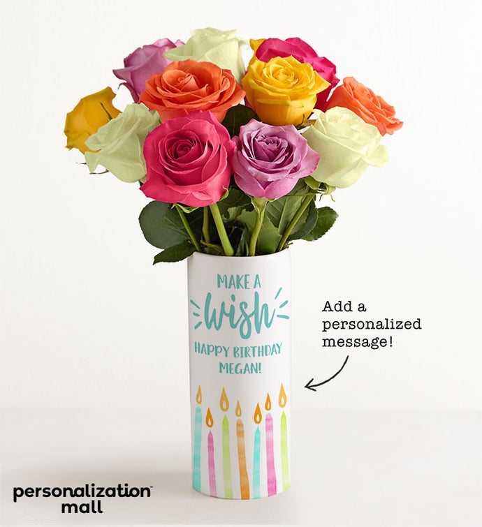 Make a Wish Bouquet with Personalized Vase