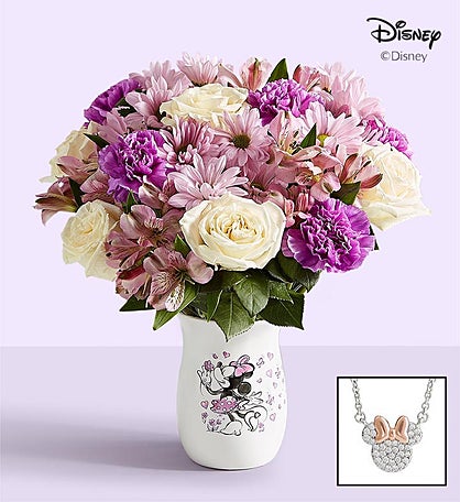 Disney Minnie Mouse Vase with Lavender Garden Bouquet