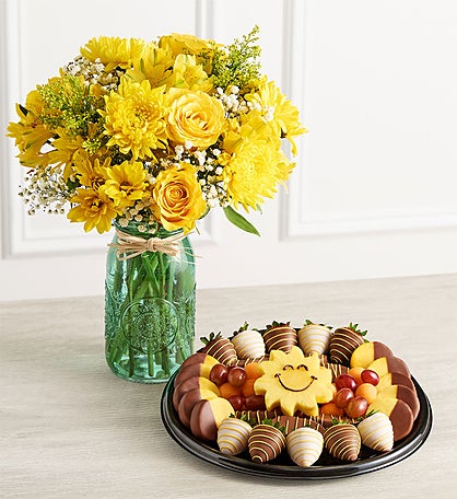 Radiant Sunshine with Summer Dipped Fruit Platter