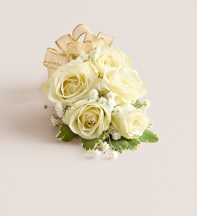 White Spray Rose Corsage