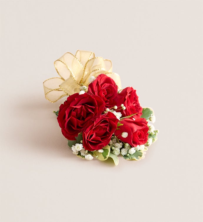 Red Spray Rose Corsage