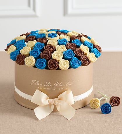 Fleur De Chocolate® Belgian Chocolate Roses – Star of David