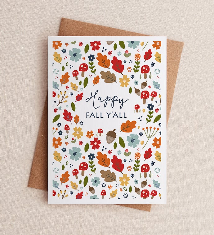 Happy Fall Y’all Thanksgiving Greeting Card