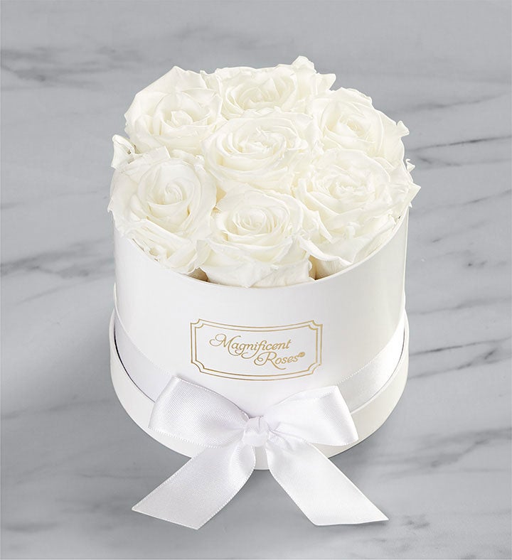 Magnificent Roses Preserved White Roses 1800flowers