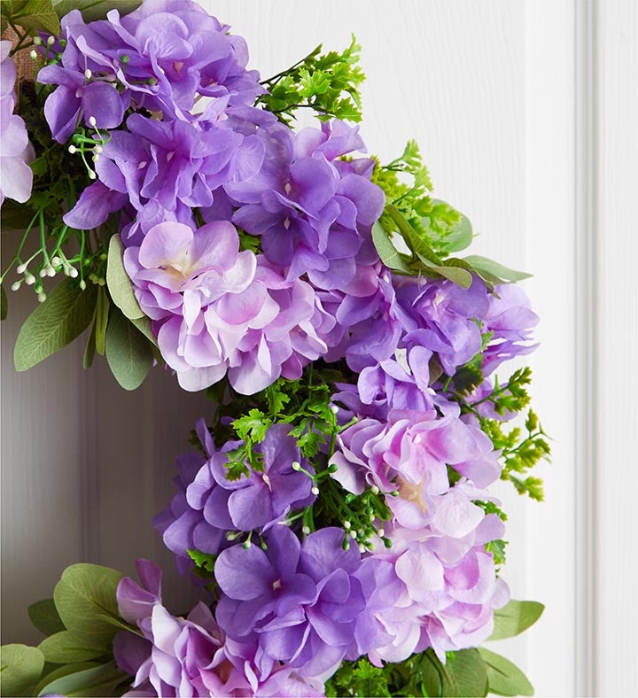 Spring Bliss Hydrangea Wreath- 24”
