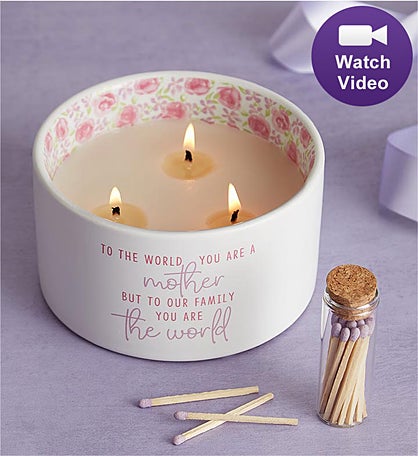 Mother’s Day Wax Reveal Candle with Matches