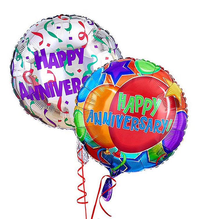 Two Mylar Balloons Happy Anniversary