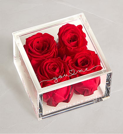 Magnificent Roses® Preserved You & Me Rose Box