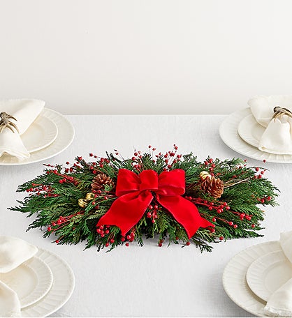 Velvet Evergreen Preserved Cedar Centerpiece