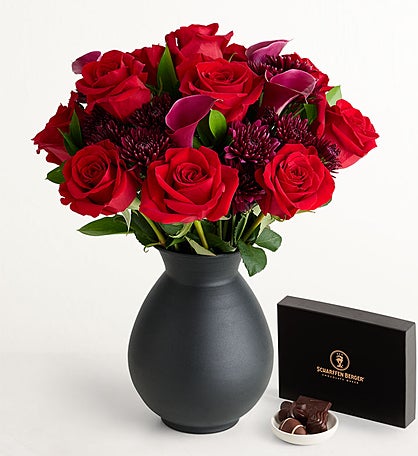 Midnight Romance Bouquet with Chocolate
