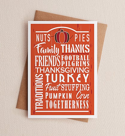 Meaning Of Thanksgiving Fall Greeting Card