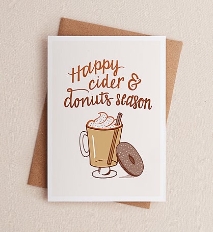 Cider & Donuts Fall Greeting Card