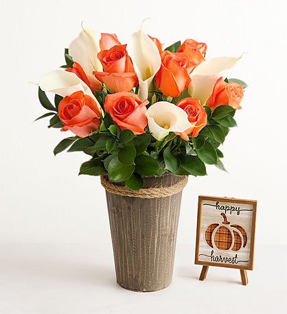 Autumn Rose & Calla Lily Bouquet