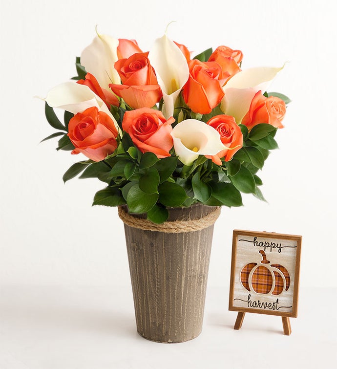 Autumn Rose & Calla Lily Bouquet