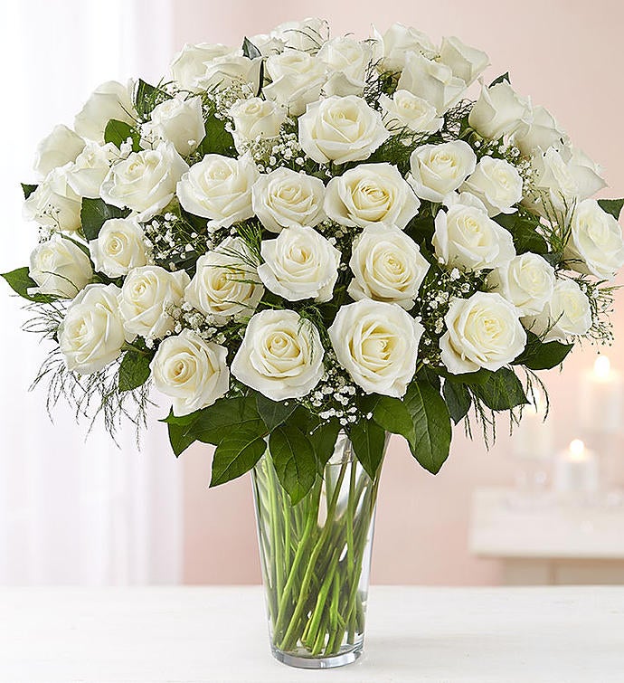 Ultimate Elegance™ Premium Long Stem White Roses