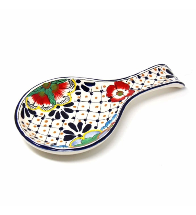 Global Crafts Encantada Handmade Pottery Spoon Rest