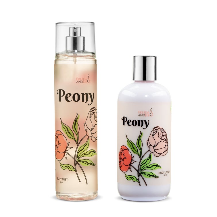 10oz Deep Moisturizing Lotion & 8 oz. Fine Fragrance Body Mist Set Peony