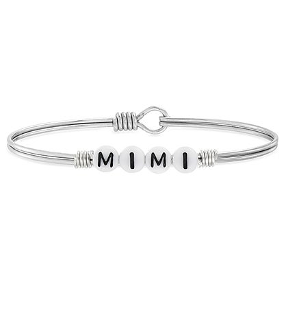 Mimi Letter Bead Bangle Bracelet