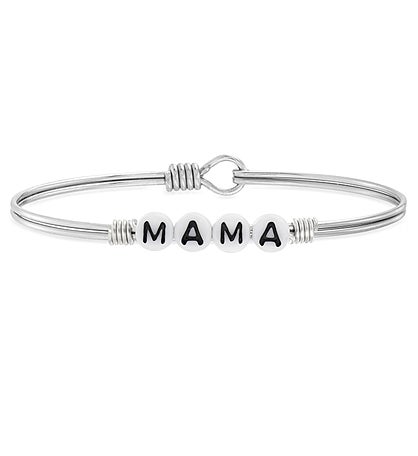 Mama Letter Bead Bangle Bracelet